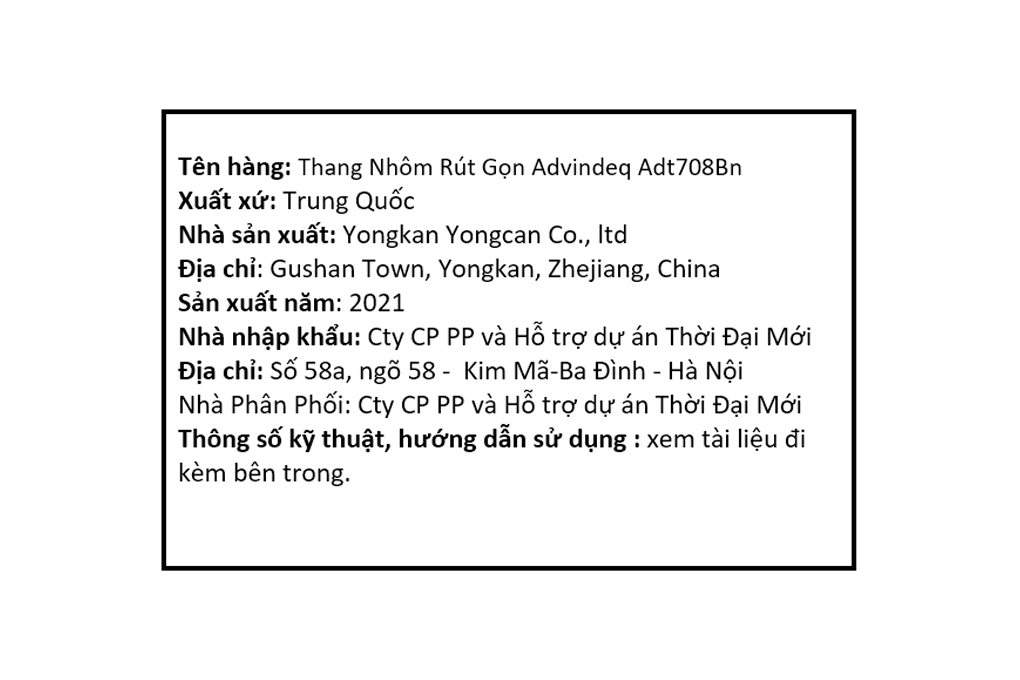 Thang Nhôm Rút Gọn Advindeq ADT708BN