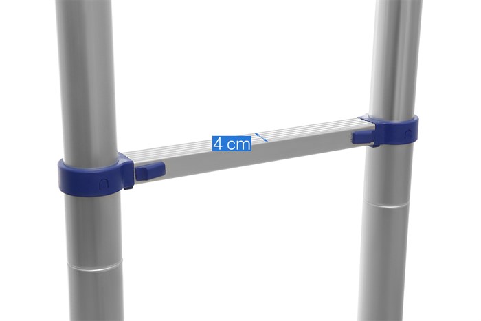 Thang nhôm rút đôi 9 x 2 bậc Advindeq ADT709B Màu Xám