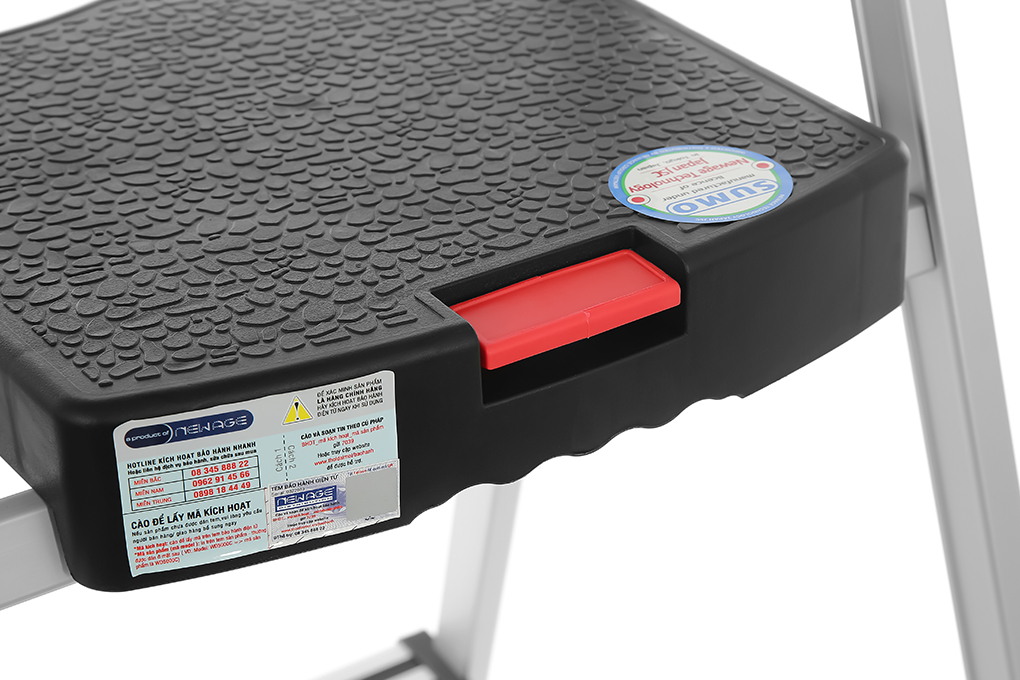 Thang nhôm ghế 4 bậc Sumo ADS-604 Màu Xám
