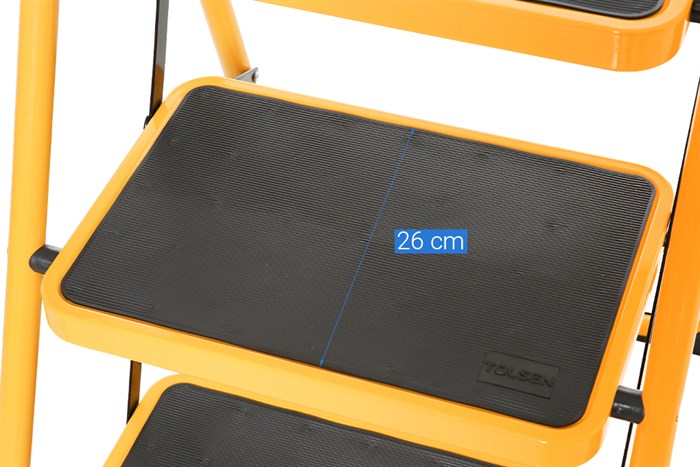 Thang nhôm ghế 3 bậc Tolsen 62683 150 kg Màu Đen - Vàng