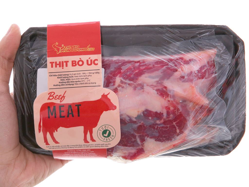 Nạm bò Úc tươi Trung Đồng hút chân không khay 250g 5