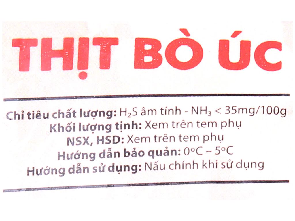 Nạm bò Úc tươi Trung Đồng hút chân không khay 250g 6