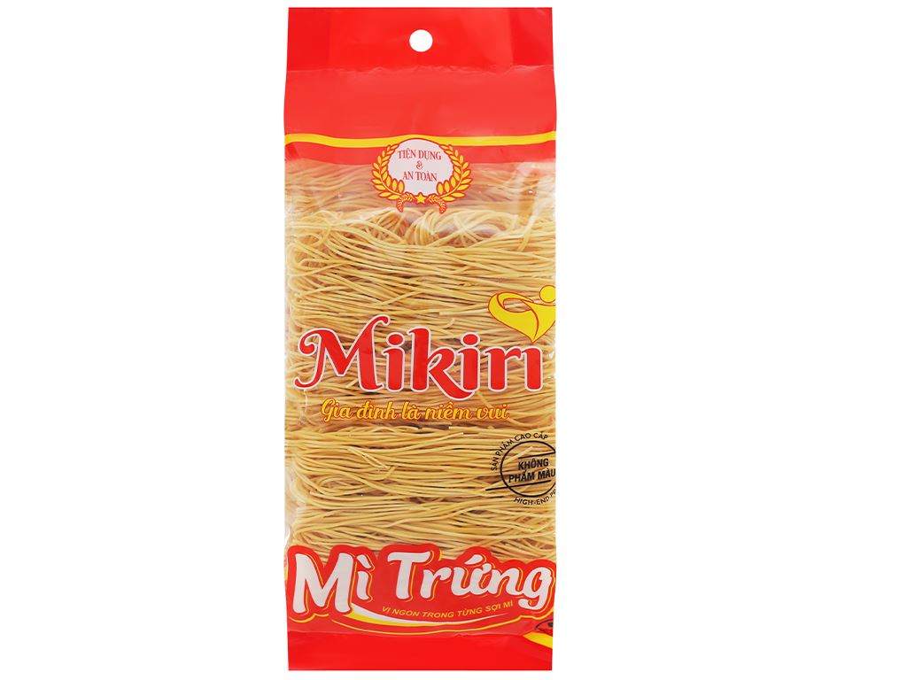 Quán ăn, ẩm thực: Mì trứng Mikiri - Mì trứng không phẩm màu Mi-trung-soi-tron-cao-cap-mikiri-goi-350g-202010142226570901