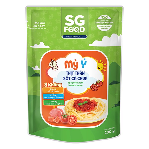 Mì Ý Ăn Dặm Thịt Thăn Xốt Cà Chua Sg Food 200G (Từ 1 Tuổi)