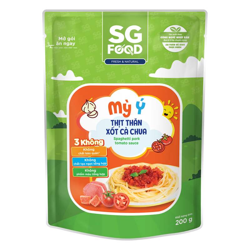 Combo 3 gói mì ý ăn dặm thịt thăn xốt cà chua SG Food
