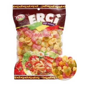Nui rau củ hình sò lớn Bốn mùa Erci gói 200g