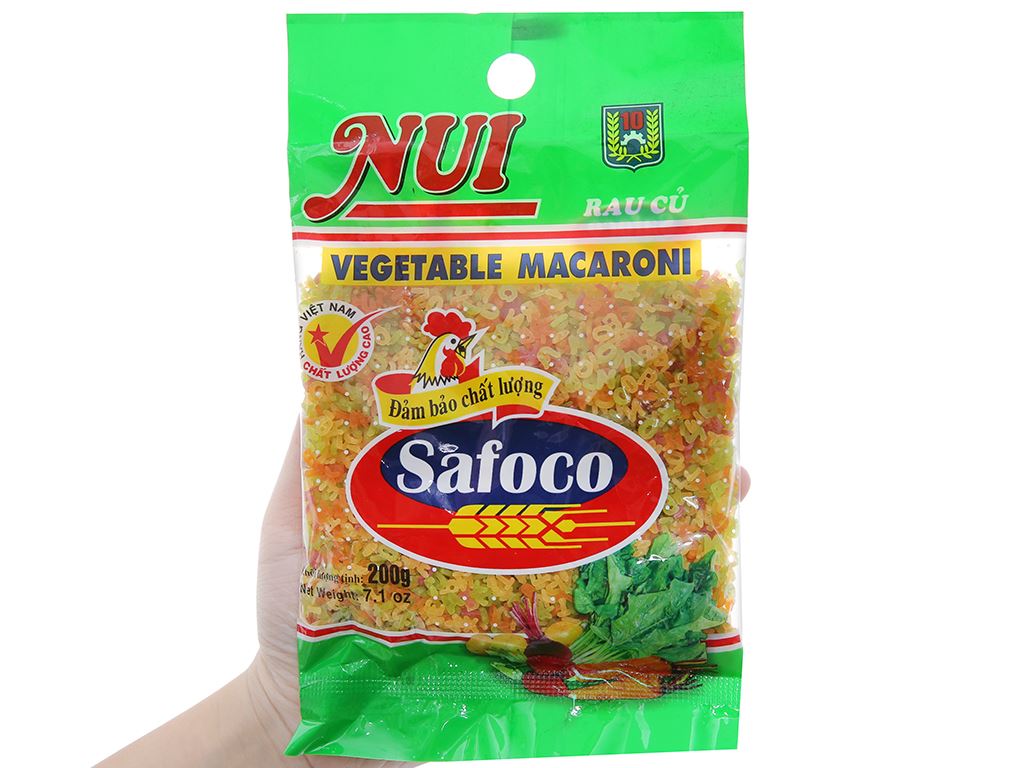 Nui rau củ hình chữ Safoco gói 200g tại Bách hóa XANH