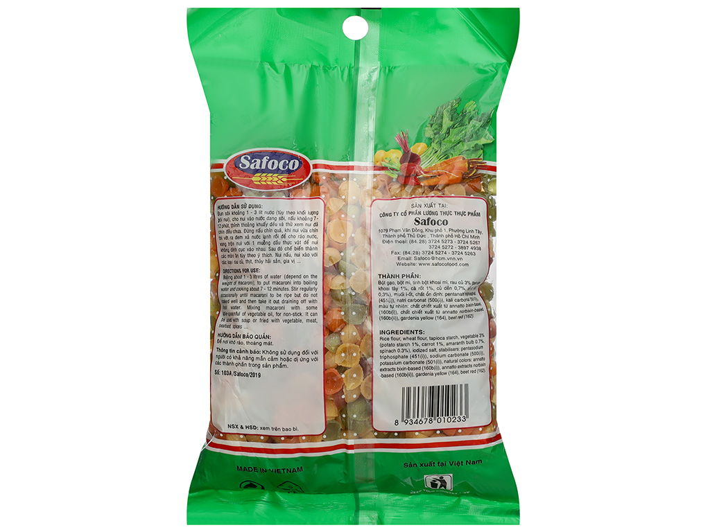 Nui rau củ Safoco gói 500g giá tốt tại Bách hóa XANH