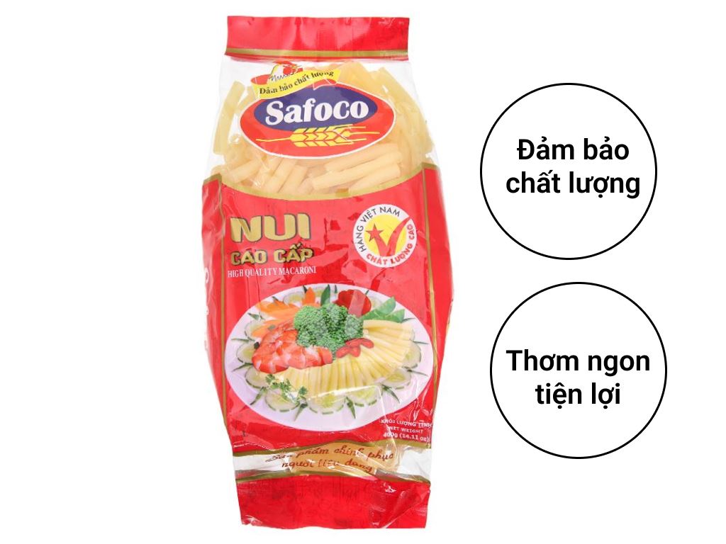 Nui ống lớn cao cấp Safoco gói 400g tại Bách hóa XANH