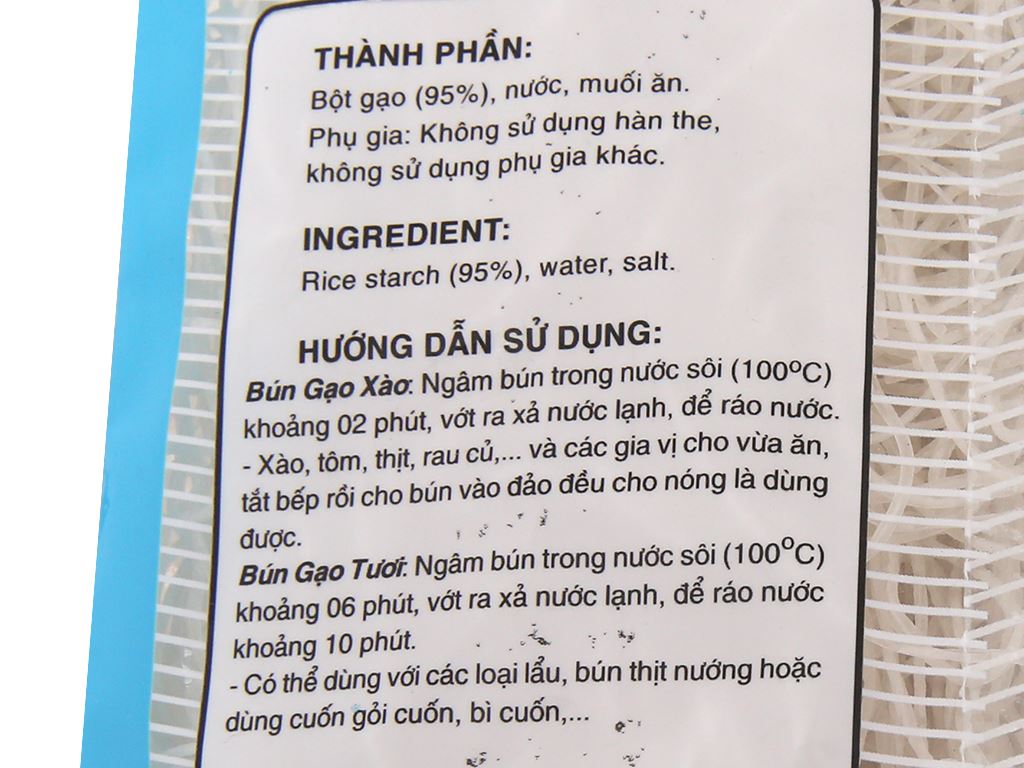 Bún gạo khô Lotus gói 400g 5
