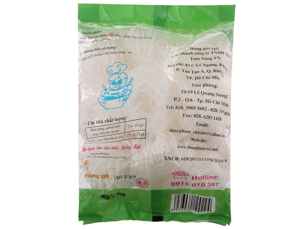 Bún tàu lọn Việt San gói 180g 3