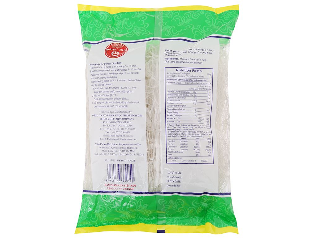 Bún gạo khô Nàng Hương Bích Chi gói 400g 3
