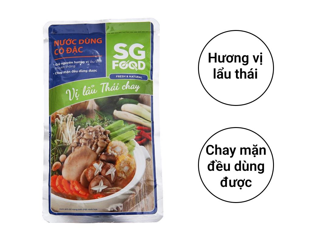 Nước dùng cô đặc lẩu Thái chay SG Food gói 150g 2