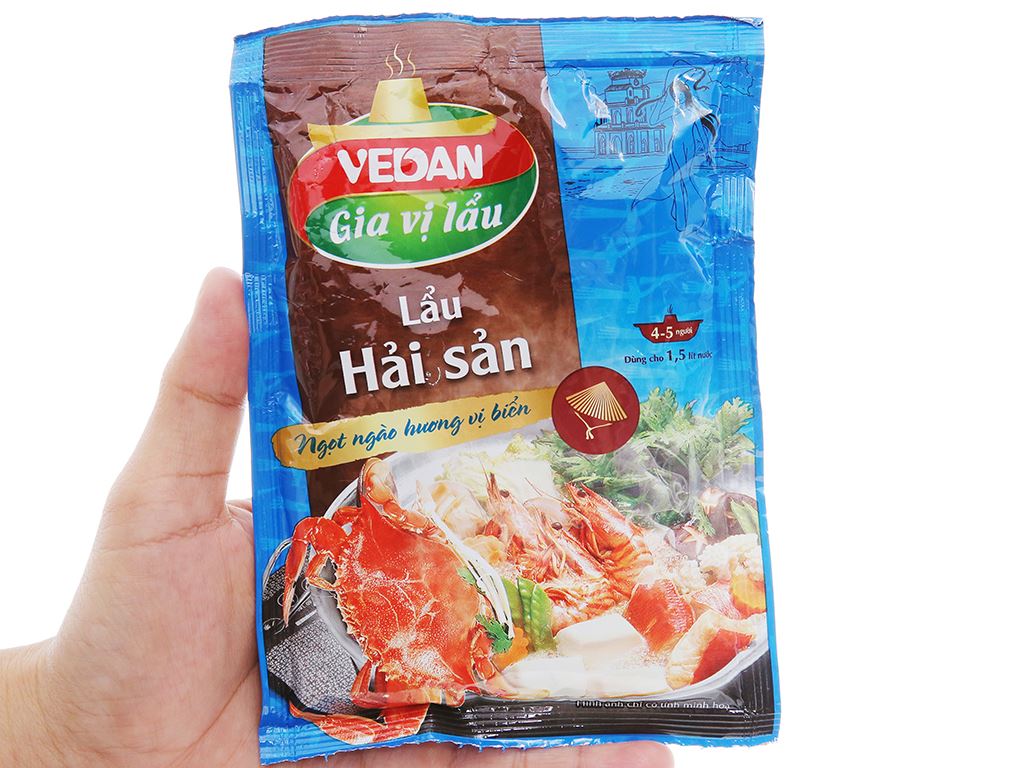 Gia vị nấu lẩu hải sản Vedan gói 60g 3