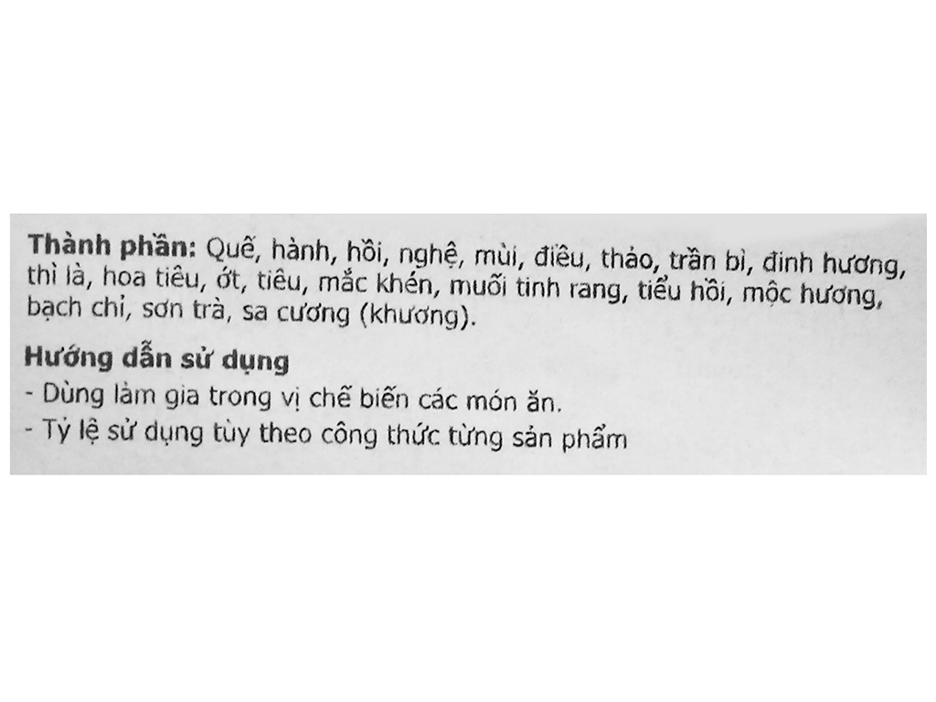 Gia vị thịt nướng Thành Lộc gói 20g 4