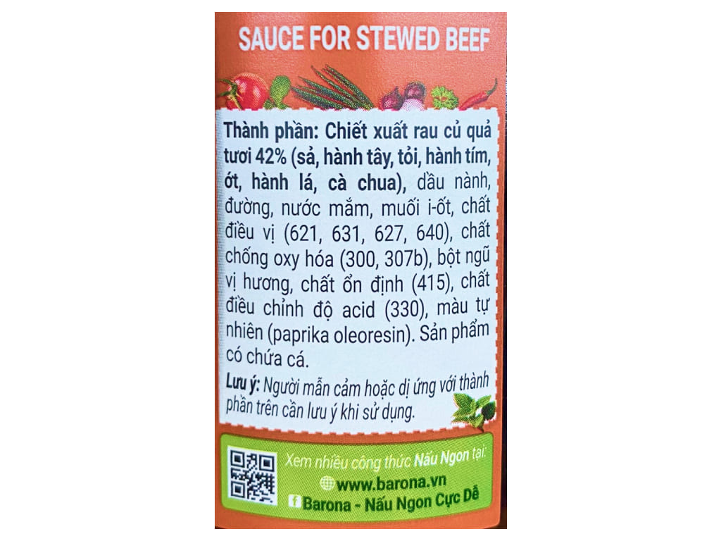 Xốt gia vị hoàn chỉnh sườn xào chua ngọt Barona hũ 260g 4