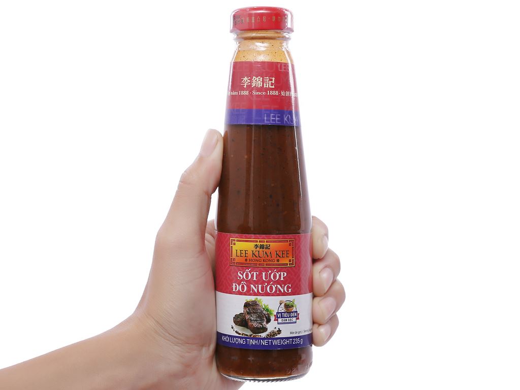 Sốt ướp đồ nướng vị tiêu đen đậm đặc Lee Kum Kee chai 235g 5