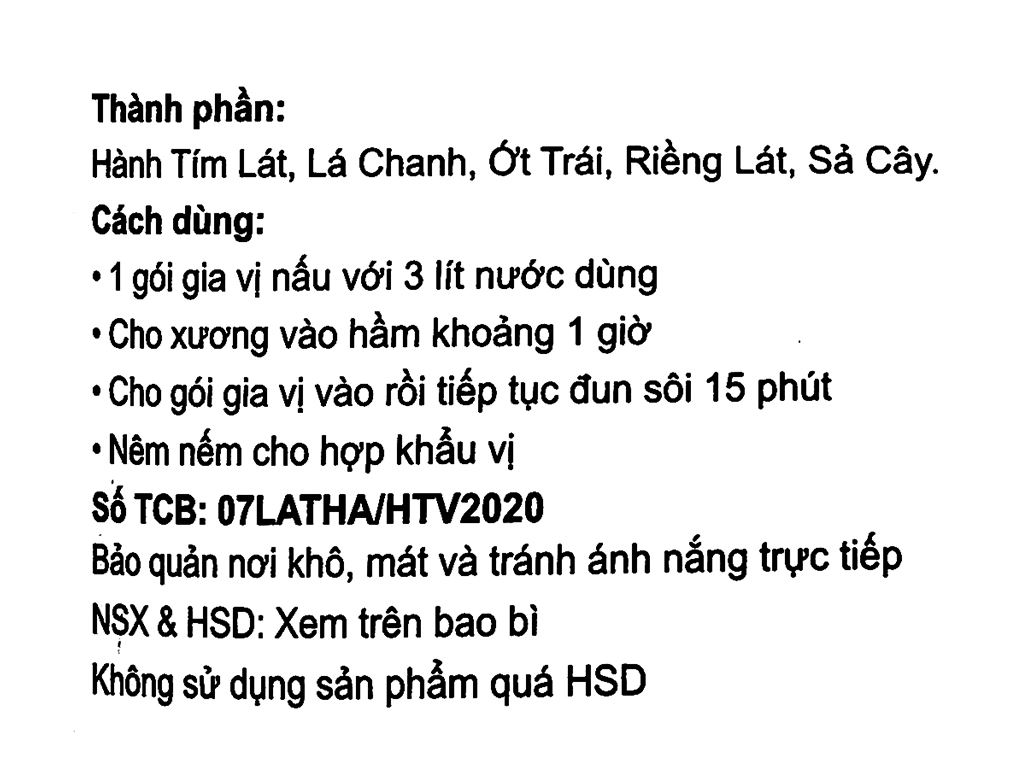 Gia vị lẩu Thái Vipep gói 85g 4