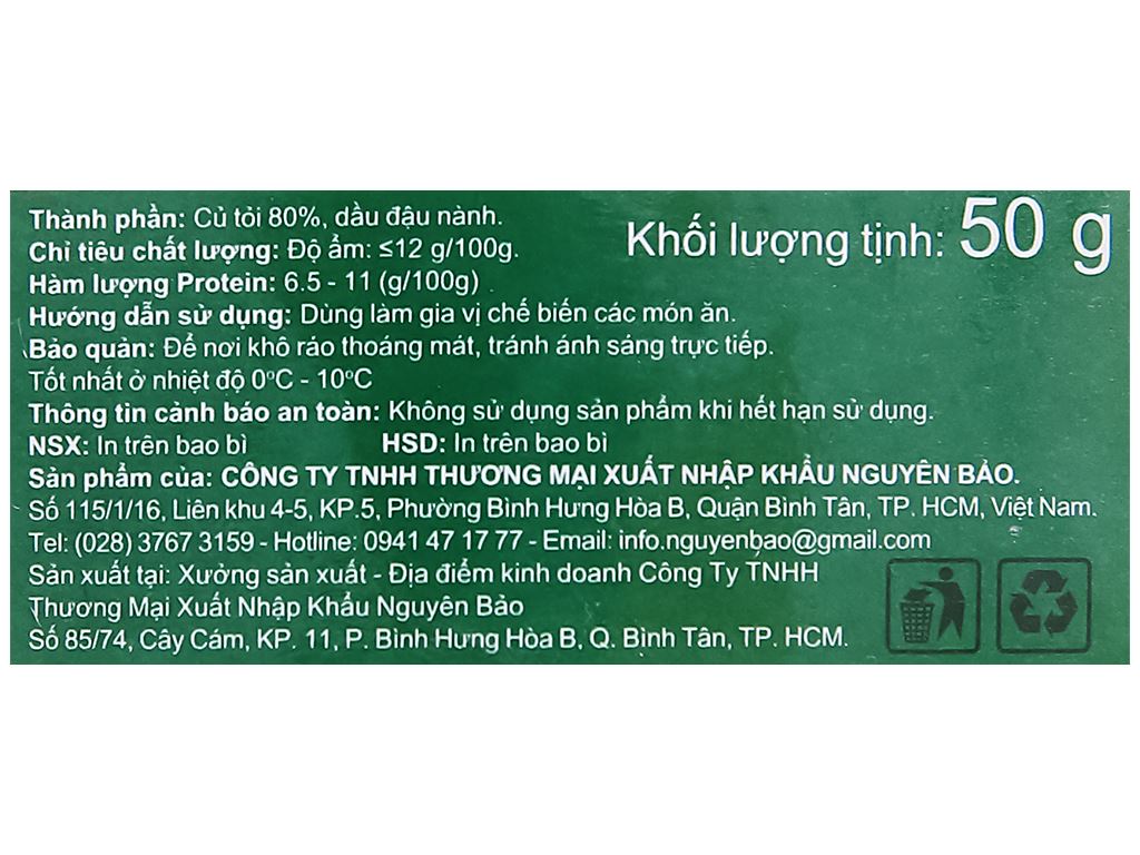 Tỏi phi Nguyên Bảo gói 50g 4