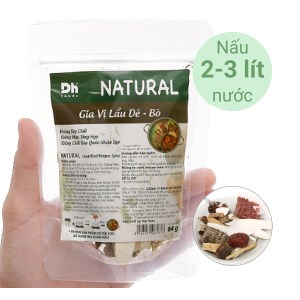Gia vị lẩu dê, bò Dh Foods Natural gói 64g