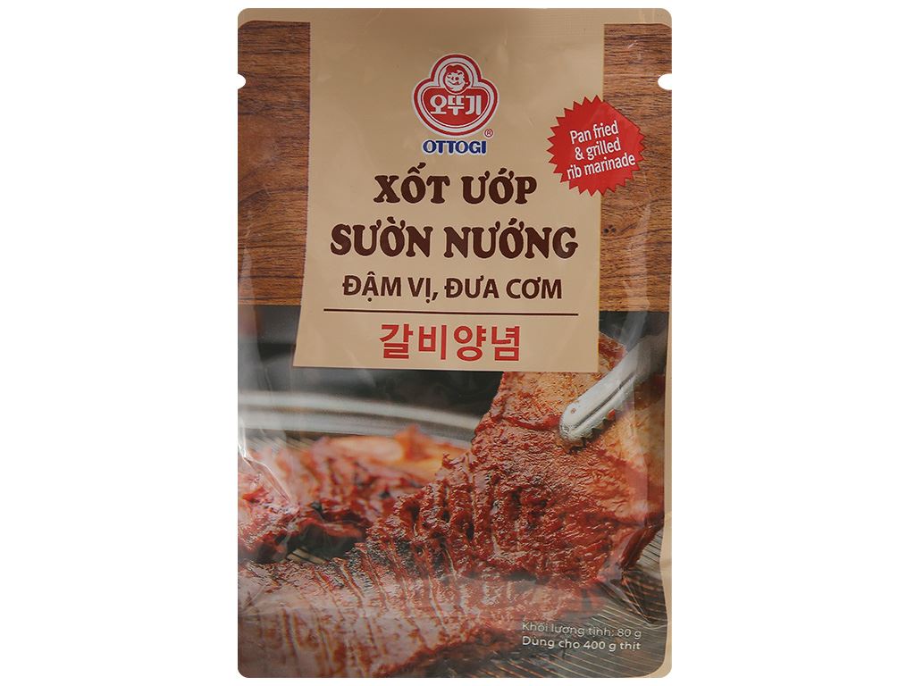 Xốt ướp sườn nướng đậm vị đưa cơm Ottogi gói 80g 1