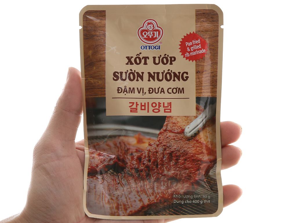 Xốt ướp sườn nướng đậm vị đưa cơm Ottogi gói 80g 5