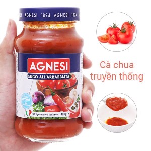 Sốt cà chua ớt Agnesi Arrabbiata hũ 400g