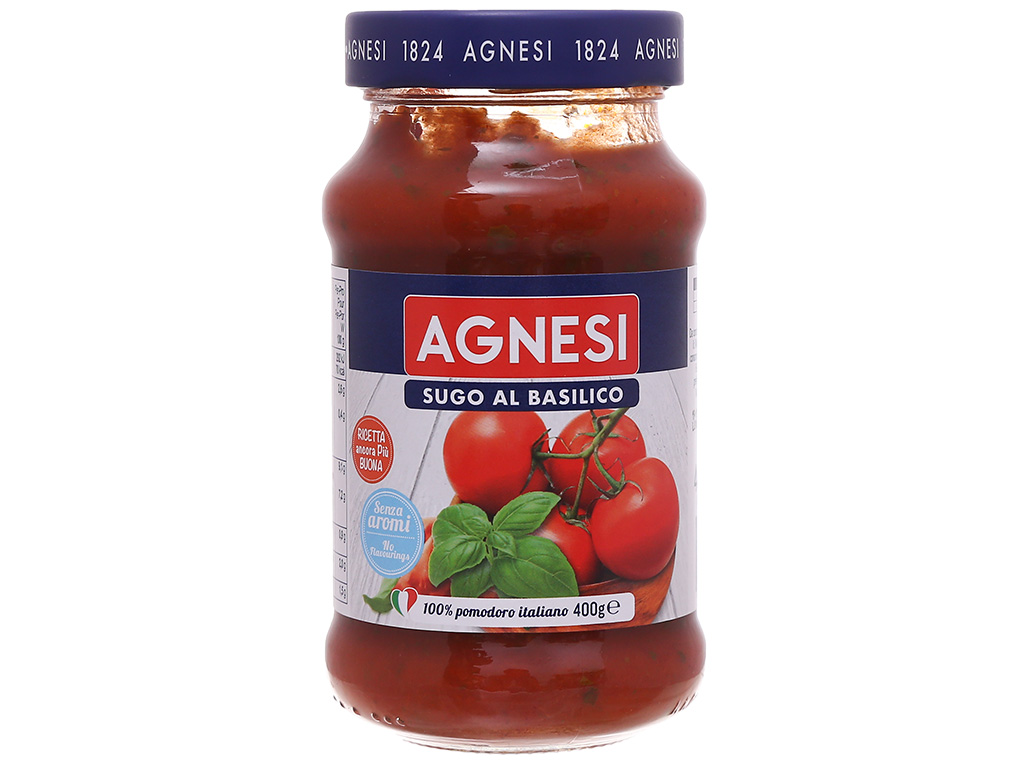 Sốt cà chua húng quế Agnesi Basilico hũ 400g 1