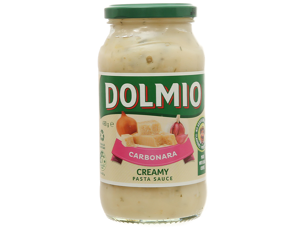 Sốt mì Ý Carbonara Creamy Dolmio hũ 490g bách hóa XANH