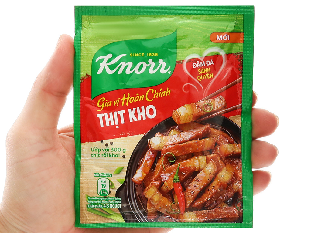Gia vị hoàn chỉnh thịt kho Knorr gói 28g 7