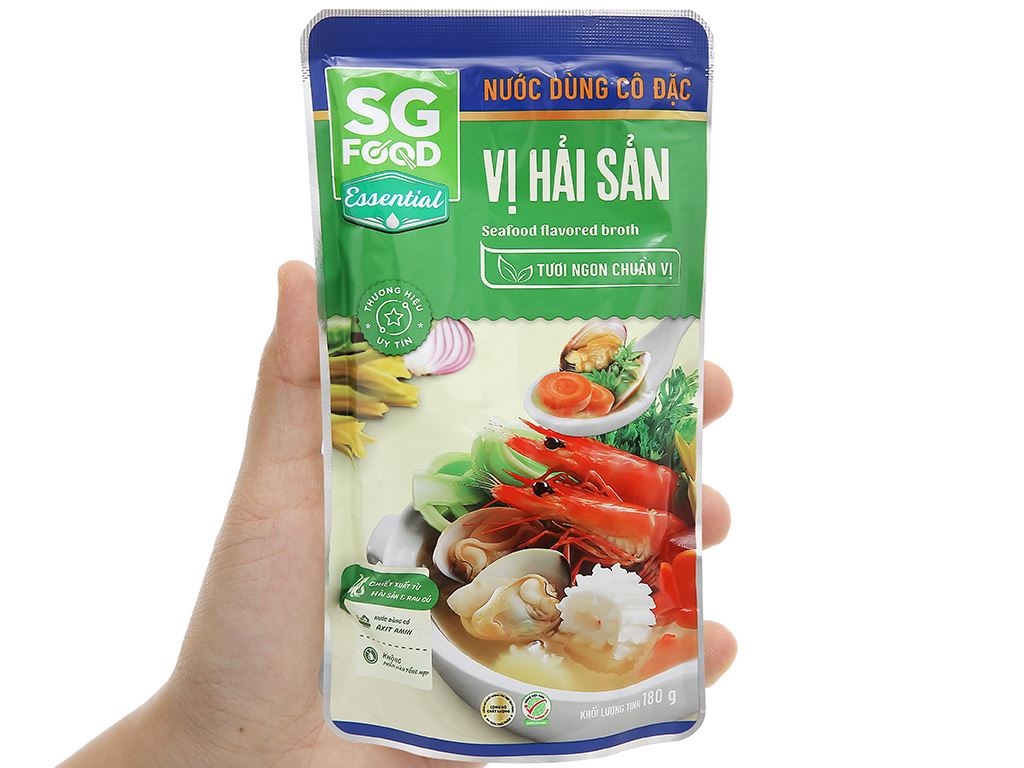 Nước dùng cô đặc nấu lẩu hải sản SG Food gói 180g 6