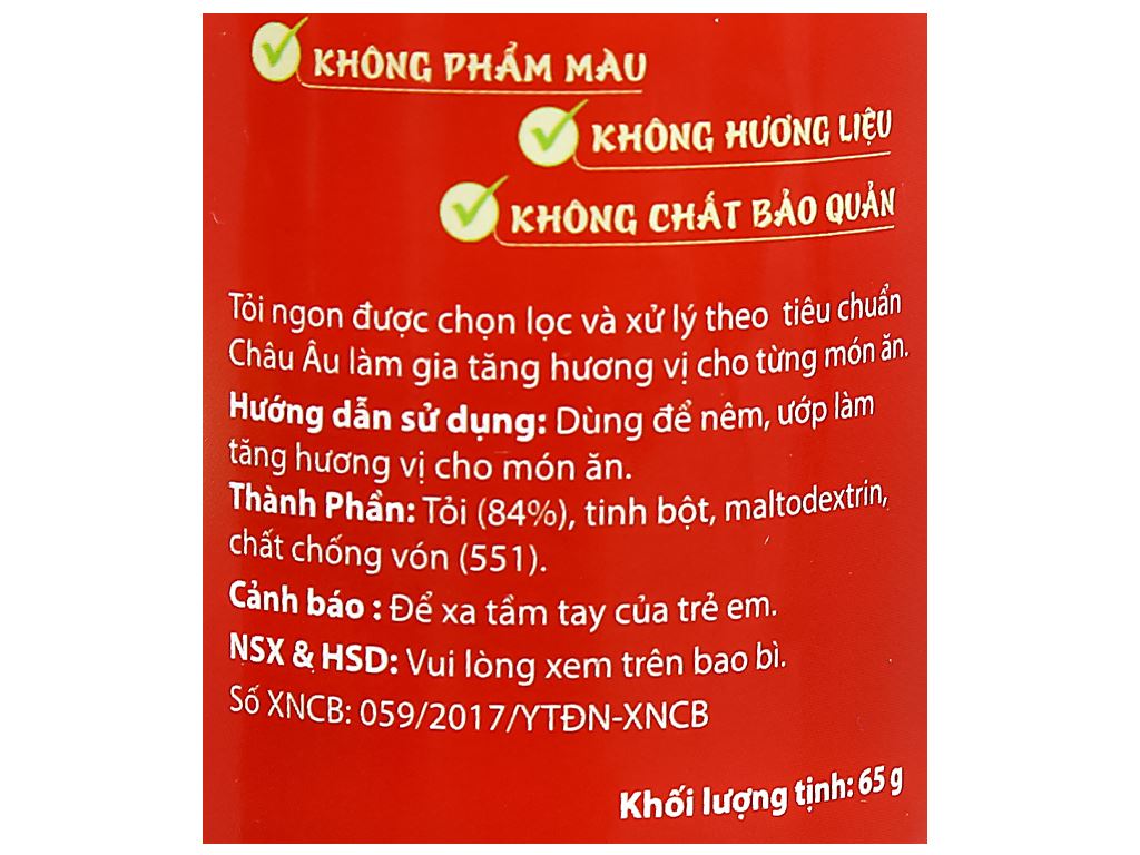Bột tỏi Natas hũ 65g 4