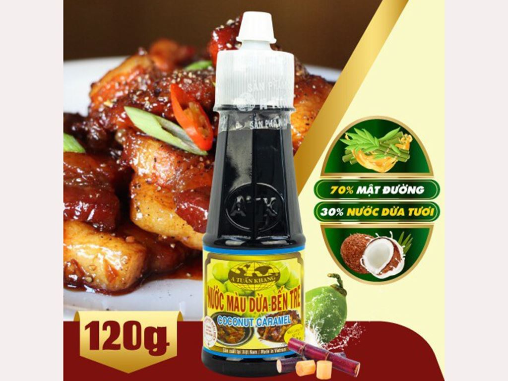 Nước màu dừa A Tuấn Khang Bến Tre chai 120g 2