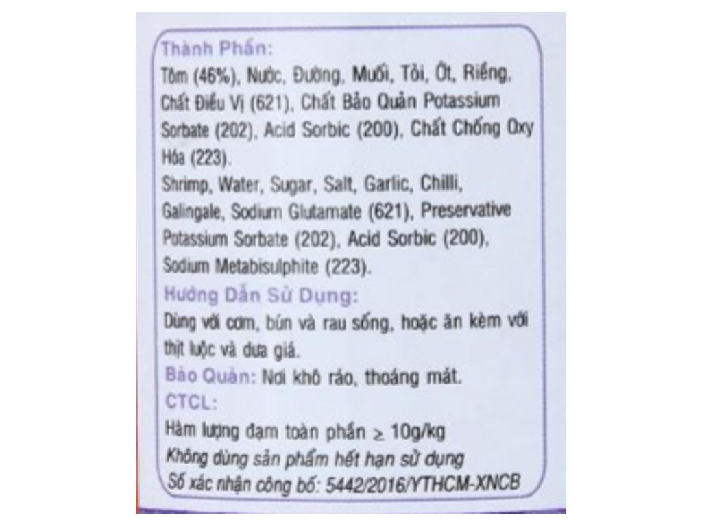 Mắm tôm chua Sông Hương hũ 430g 6