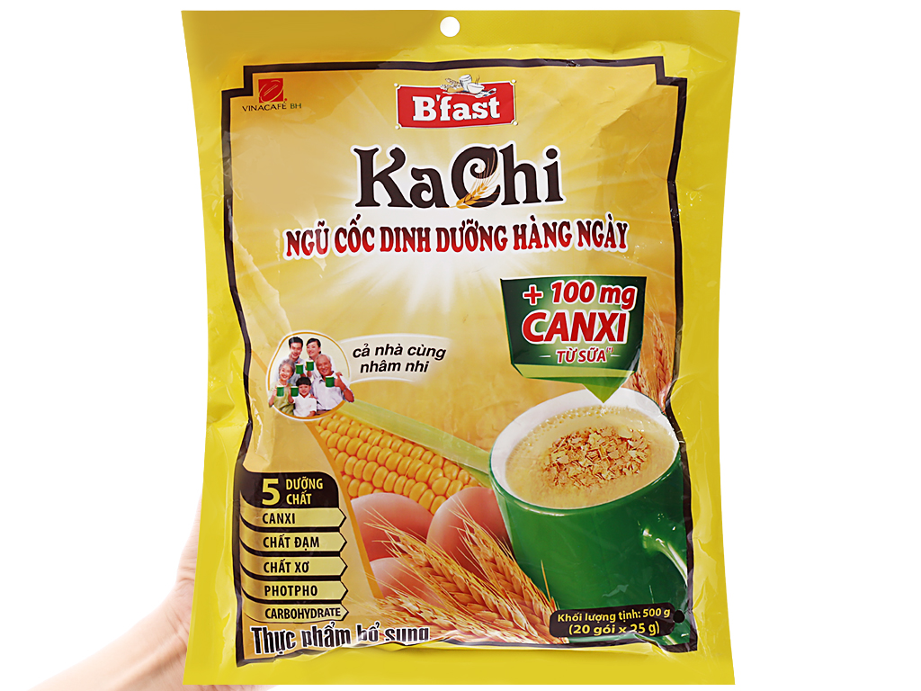 Ngũ cốc dinh dưỡng VinaCafé B'fast Kachi bịch 500g 3