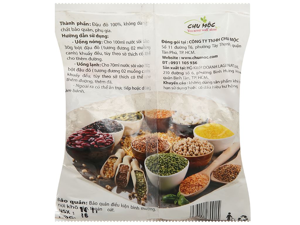Bột đậu đỏ Sora nguyên chất gói 300g 3