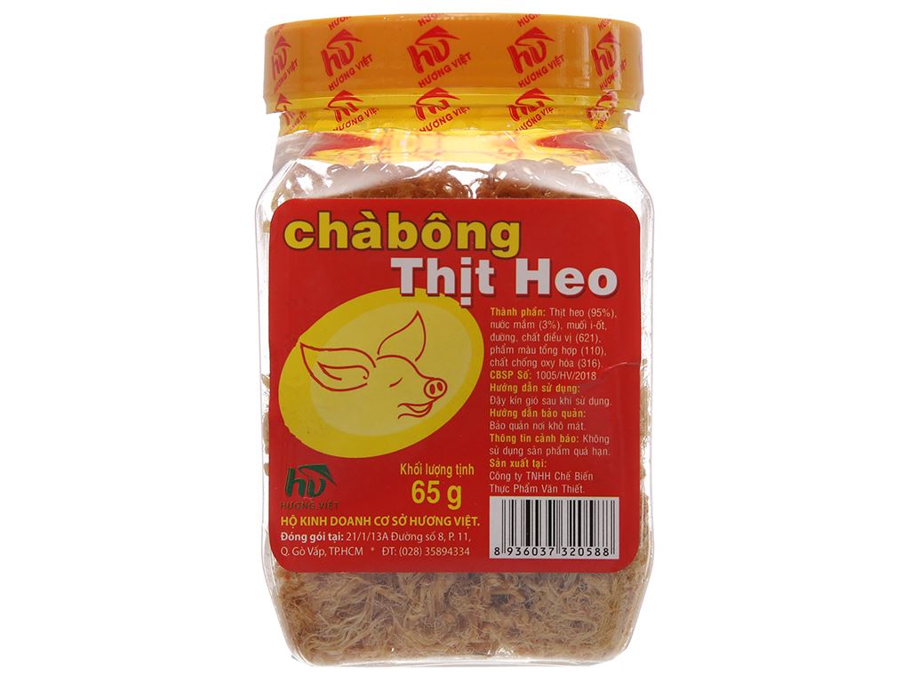 Chà bông heo đặc biệt Hương Việt hũ 65g 1