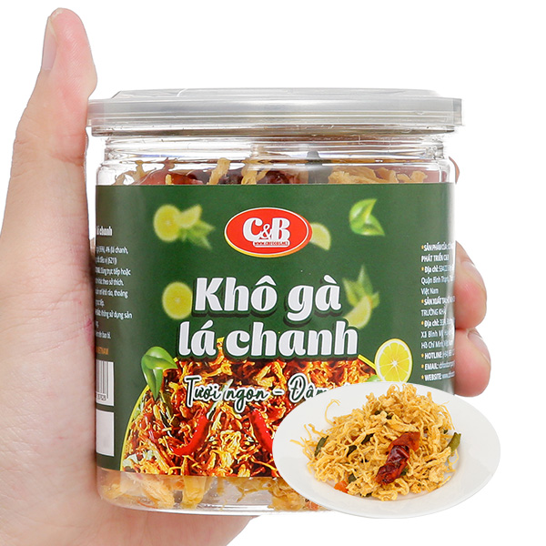 Khô gà lá chanh C&B hũ 100g