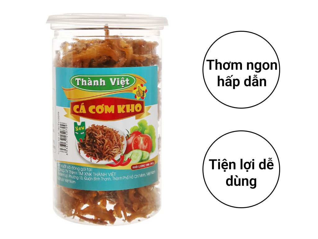 Cá cơm kho Thành Việt hũ 240g 2