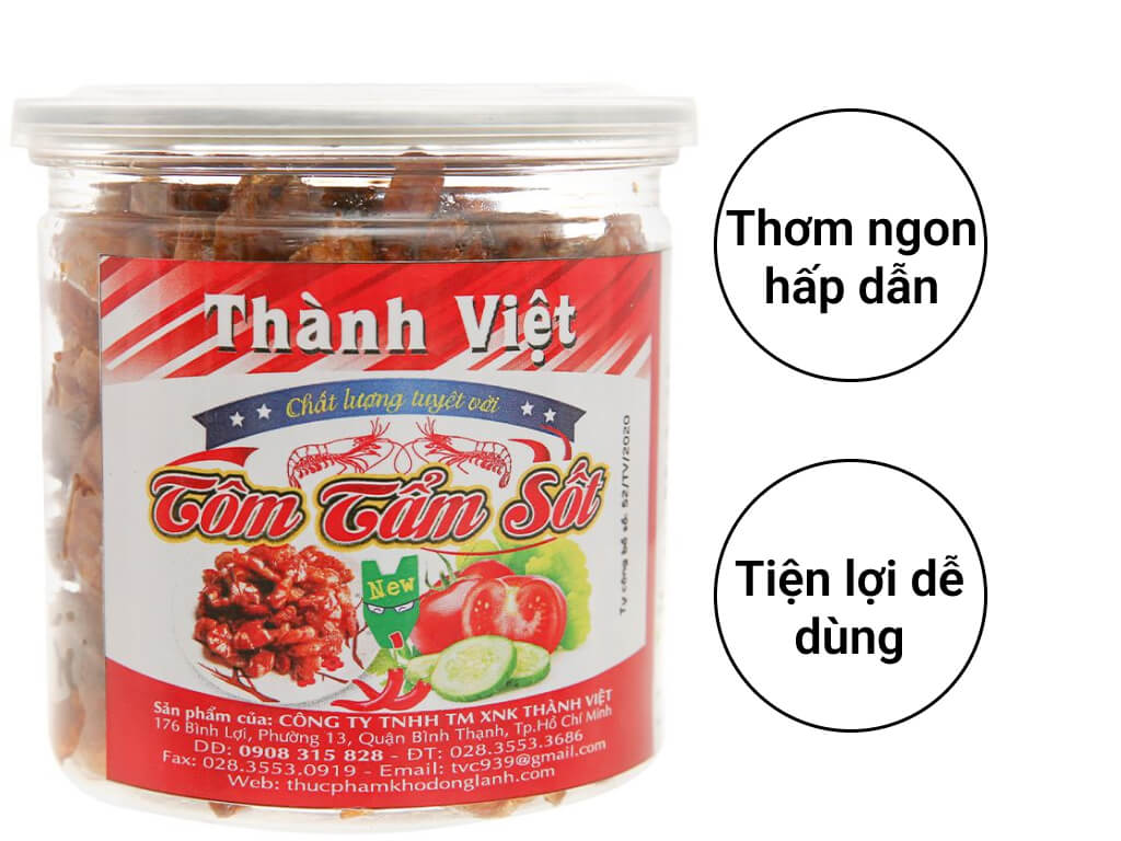 Tôm tẩm sốt Thành Việt hũ 130g 2