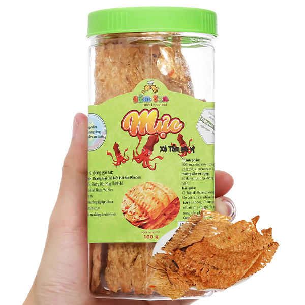 Mực xé tẩm gia vị Đầm Sen hũ 100g