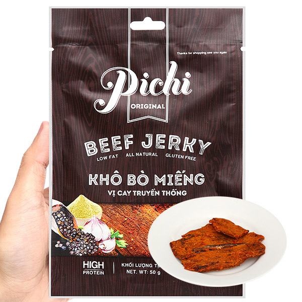 Khô bò miếng vị cay truyền thống Pichi gói 50g