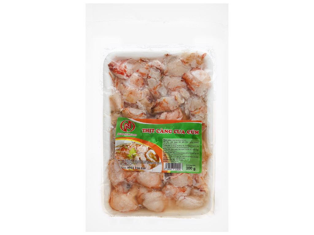 Thịt càng cua cúm đông lạnh Ngon Ngon khay 200g 1