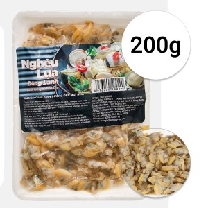 Nghêu lụa đông lạnh Trần Gia khay 200g