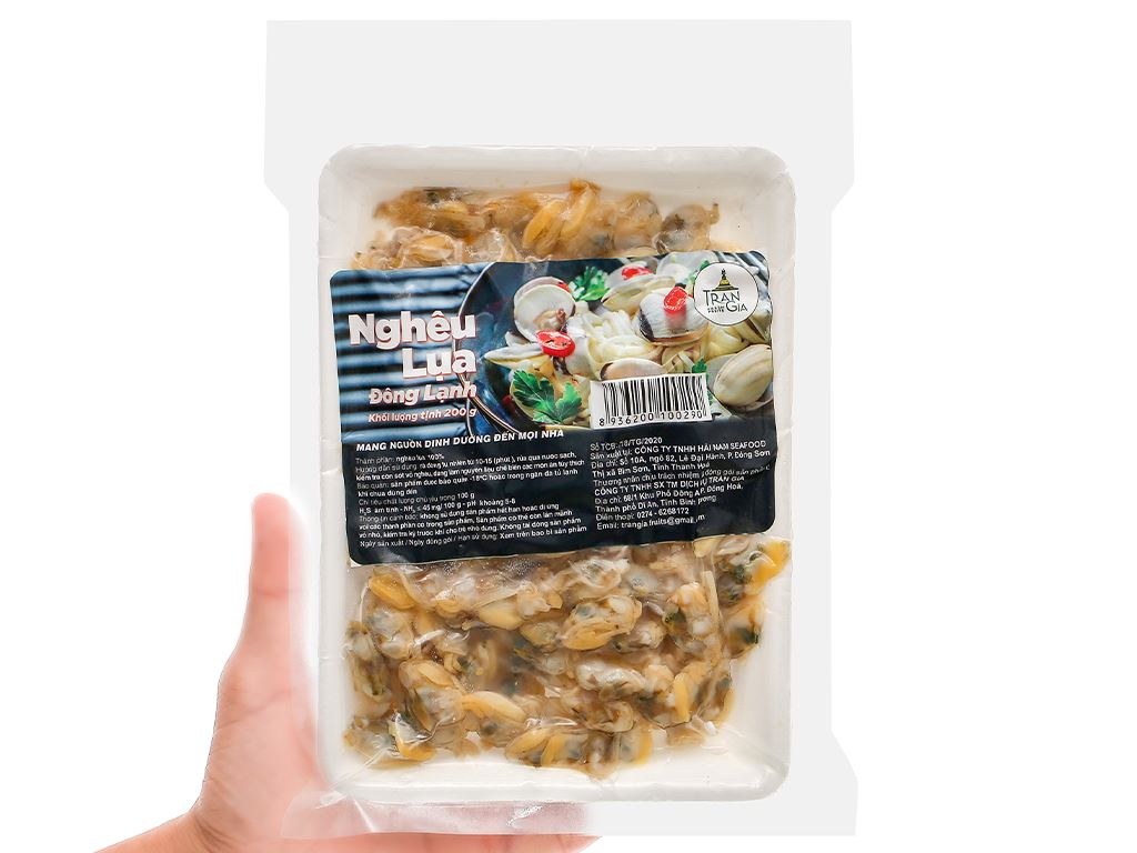 Nghêu lụa đông lạnh Trần Gia khay 200g 4