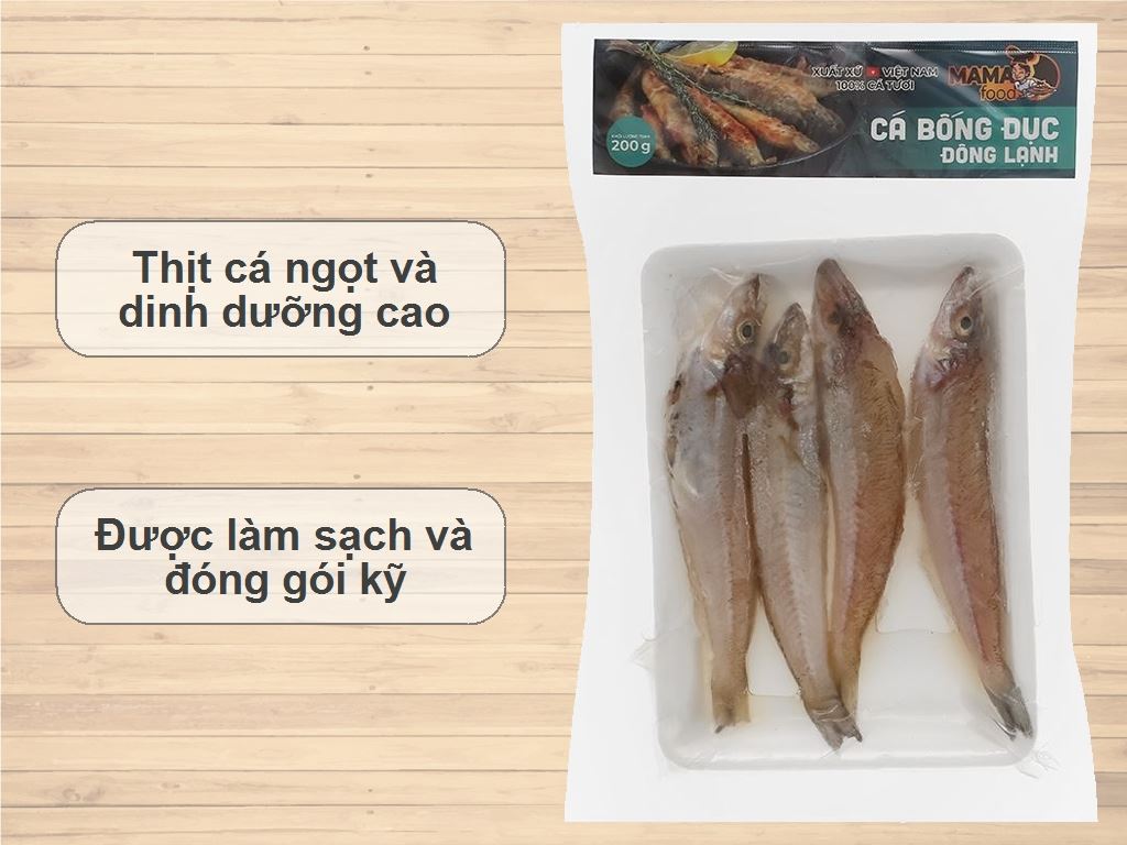 Cá bống đục đông lạnh Mama Food khay 200g 2
