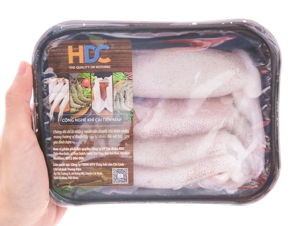 Mực ống đông lạnh HDC khay 300g 5