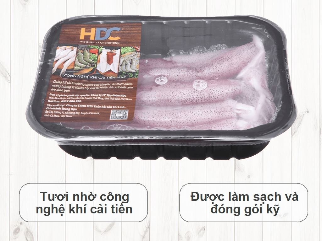 Mực ống đông lạnh HDC khay 300g 2