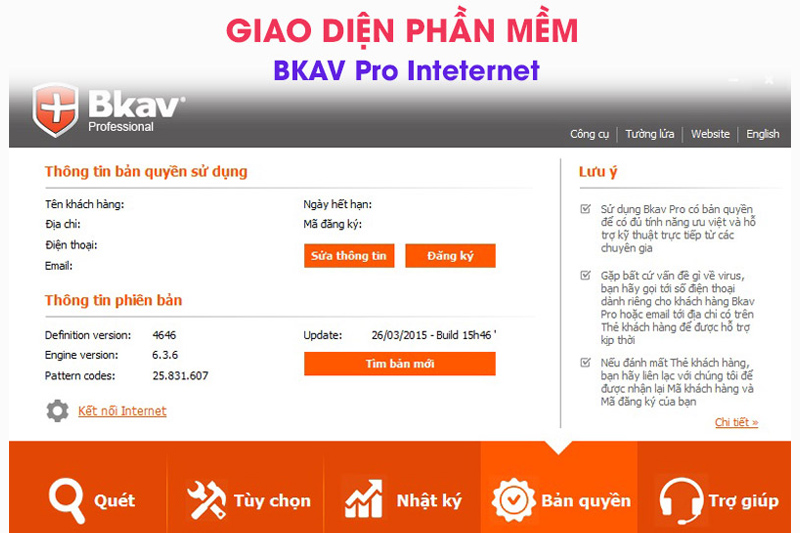 Bkav Pro 1PC-1 năm - Giao diện thân thiện với người dùng