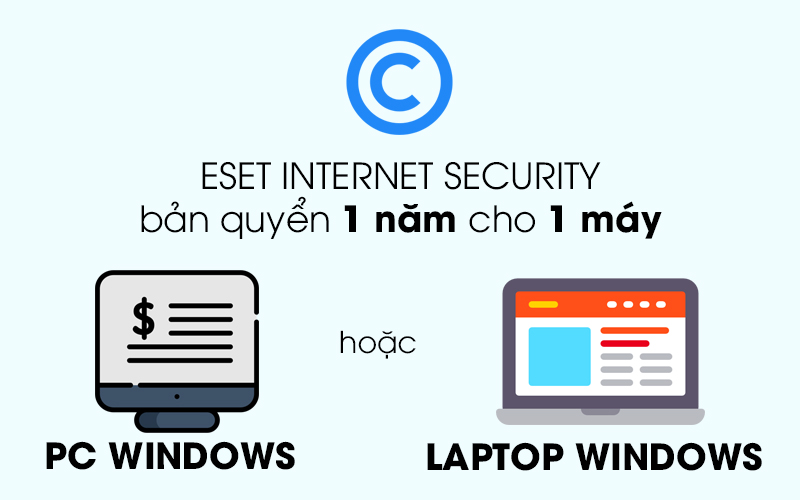 ESET Internet Security - Windows 1PC/Năm bản quyền 1 năm cho 1 máy ESET Internet Security - Windows 1PC/Năm bản quyền 1 năm cho 1 máy